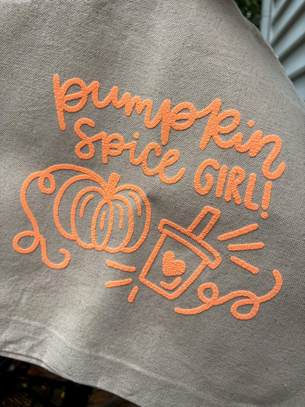 Pumpkin Spice Girl Canvas Tote Bag
