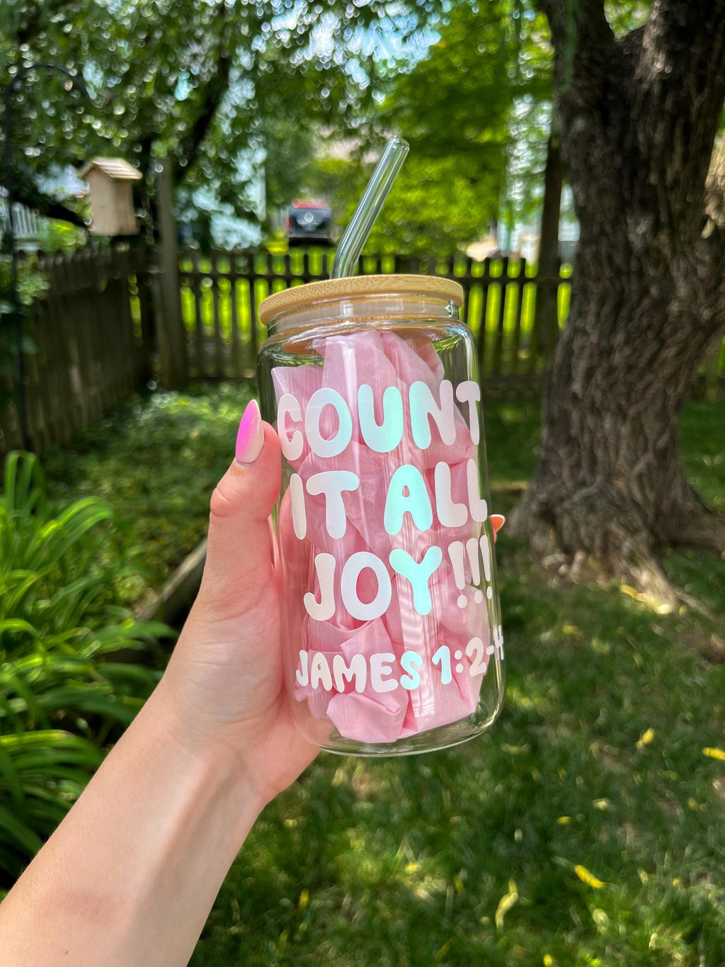 Count It All Joy Glass Cup