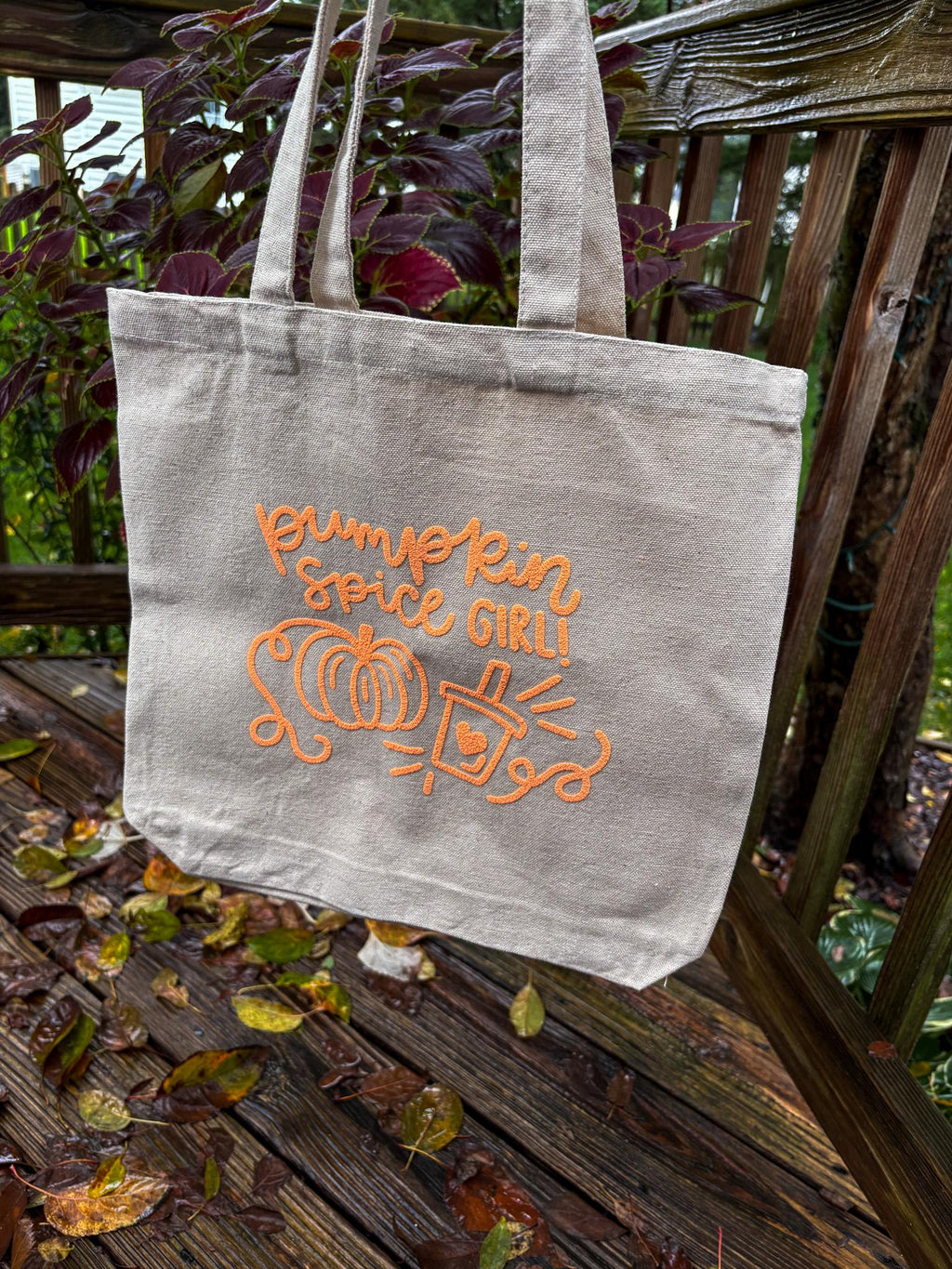 Pumpkin Spice Girl Canvas Tote Bag