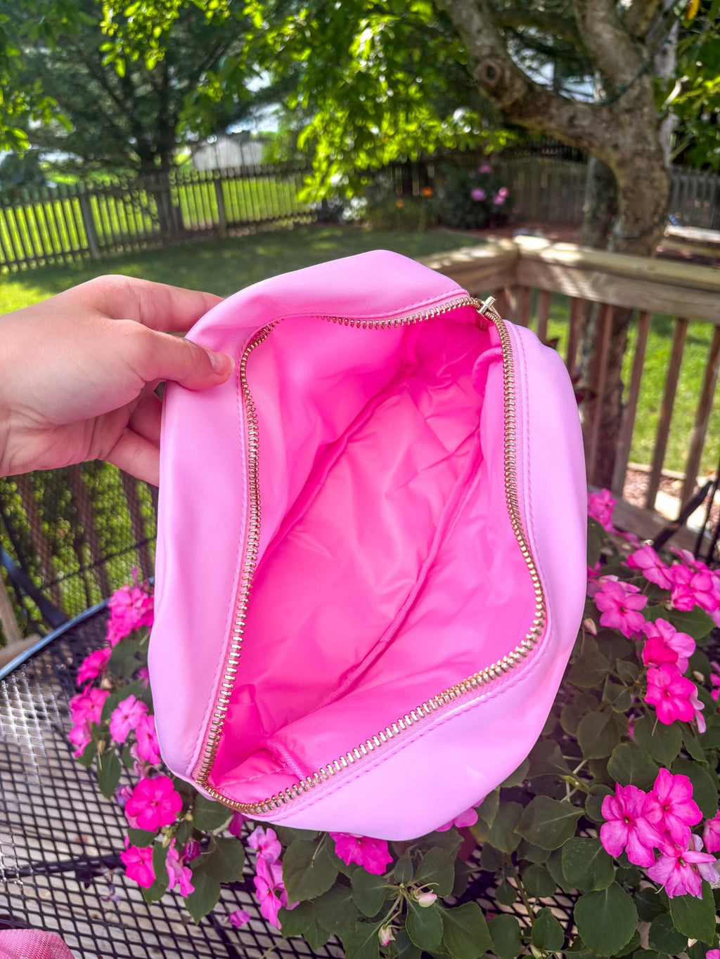 Pink Cowgirl Boot Nylon Cosmetic Bag