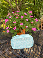 Seashell Blue Nylon Cosmetic Bag