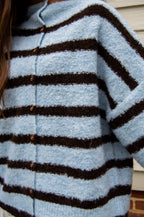 Autumn Air Sweater — Blue/Brown Stripe