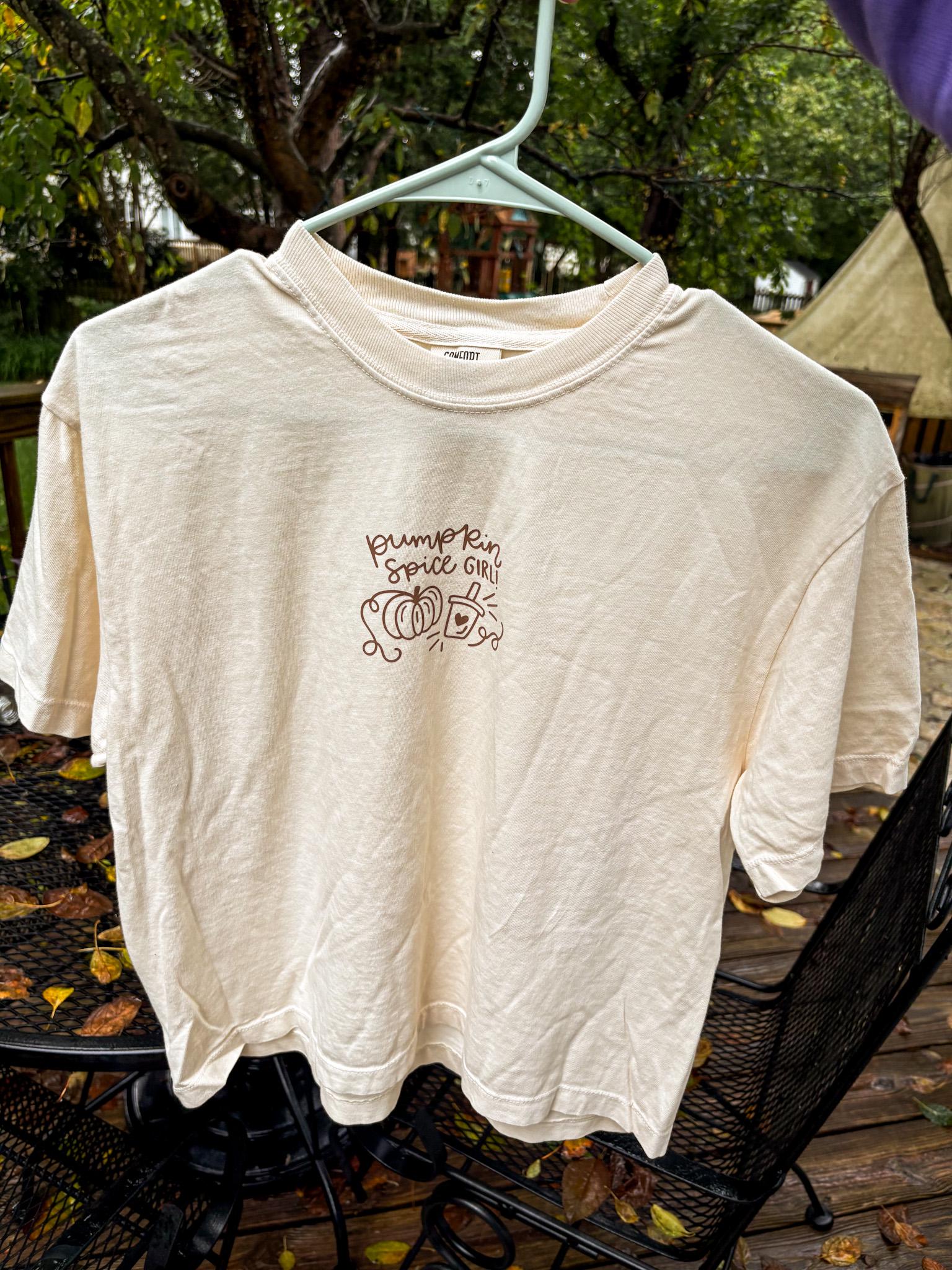 Pumpkin Spice Girl Tee — Tan