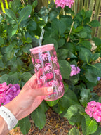 Pink Bow Iced Coffee Cup