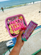Pretty Little Things Pink Nylon Cosmetics Bag