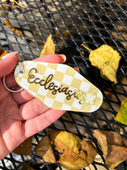 Ecclesiastes 3 Acrylic Checkered Retro Motel Keychain