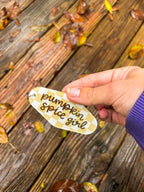 Pumpkin Spice Girl Acrylic Checkered Motel Keychain
