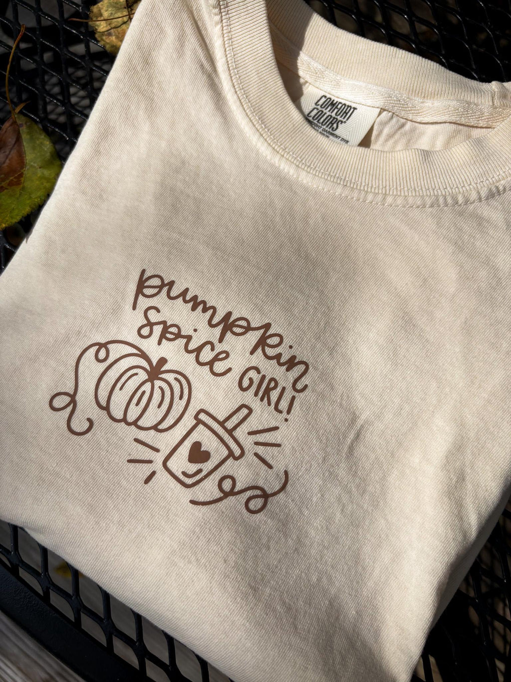 Pumpkin Spice Girl Tee — Tan