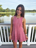 American Honey Romper — Red Gingham