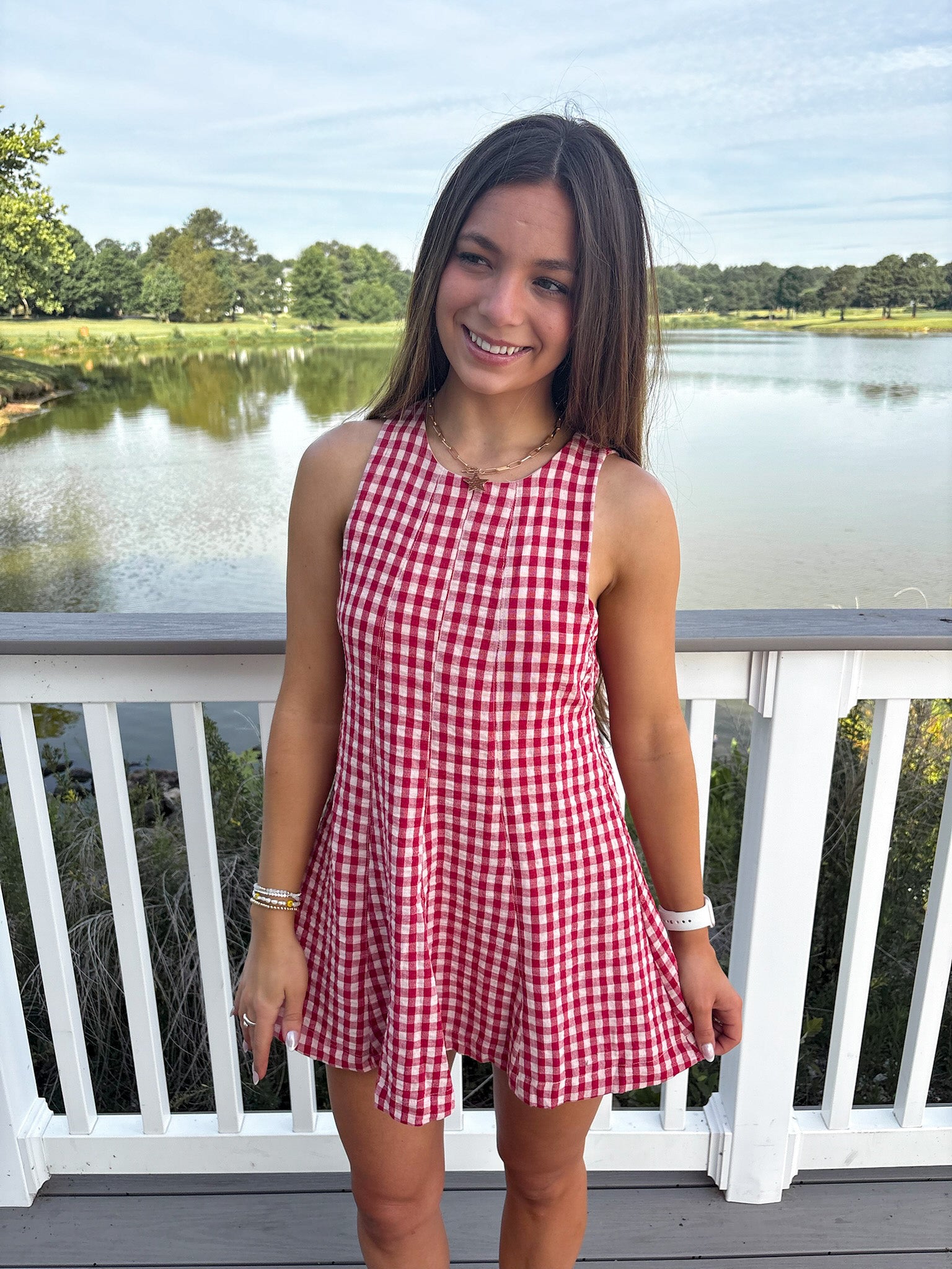 American Honey Romper — Red Gingham
