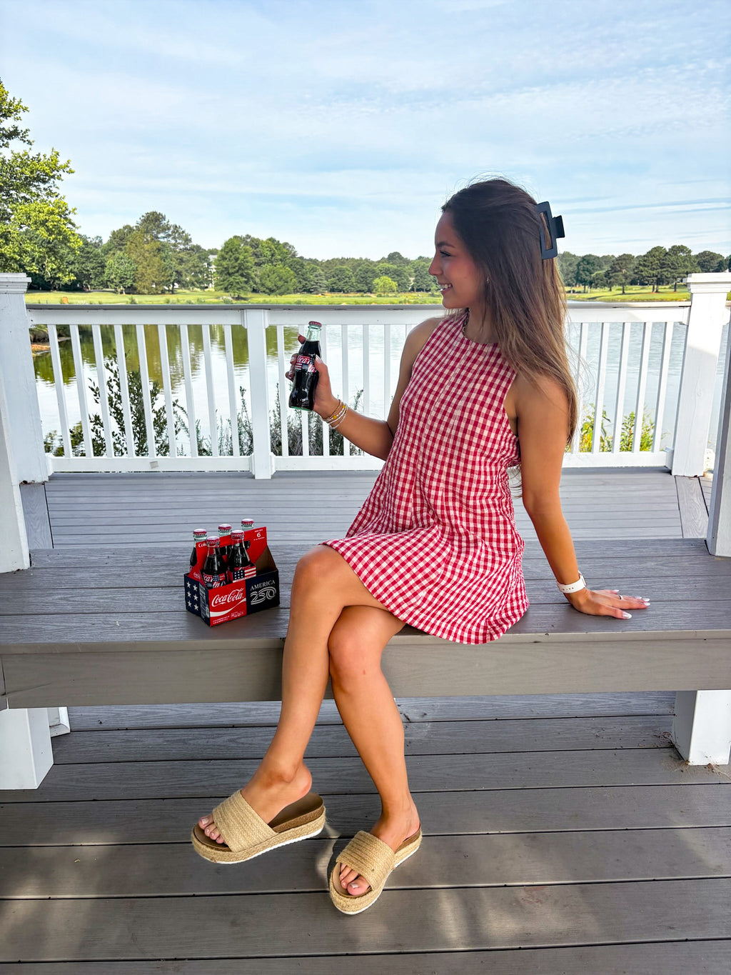 American Honey Romper — Red Gingham
