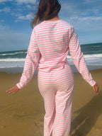 Saltwater Taffy Lounge Set — Pink/White