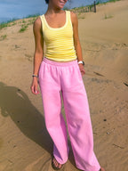 Lemon Gelato Stripe Tank — Yellow