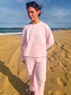 Saltwater Taffy Lounge Set — Pink/White
