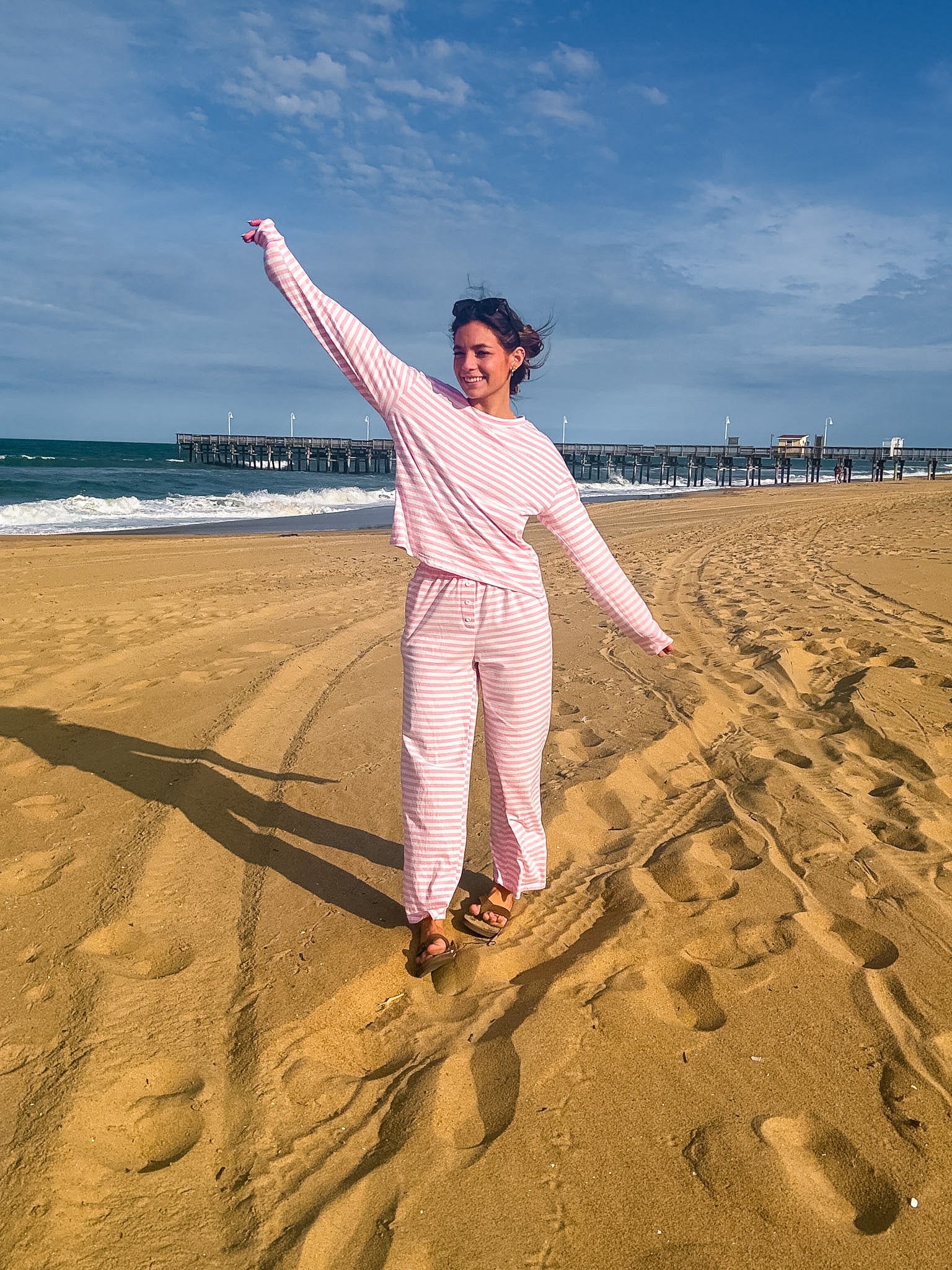 Saltwater Taffy Lounge Set — Pink/White