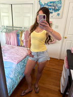 Lemon Gelato Stripe Tank — Yellow