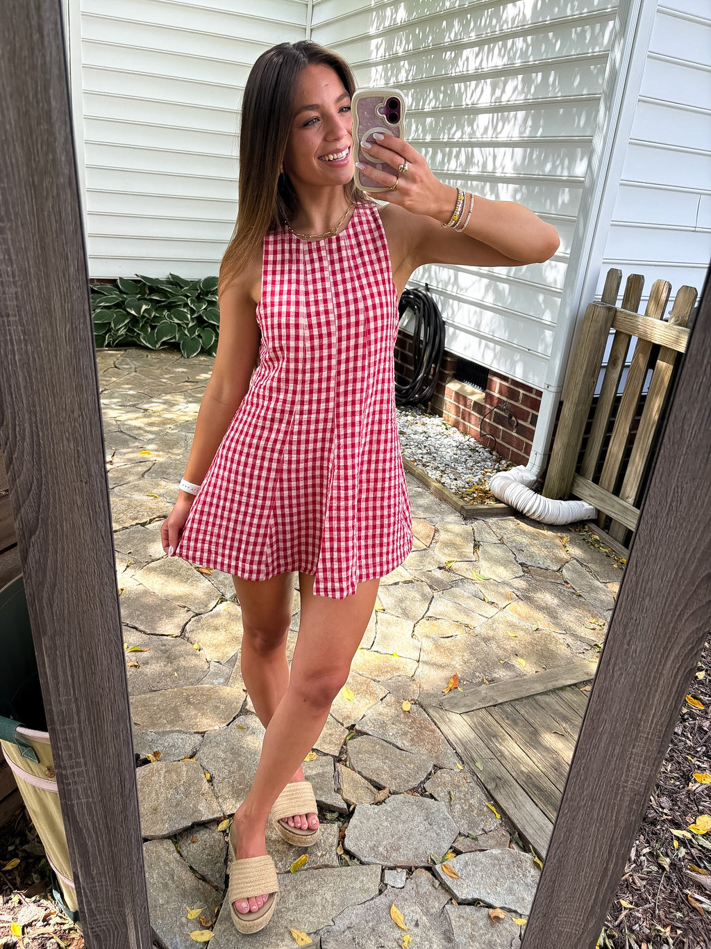 American Honey Romper — Red Gingham