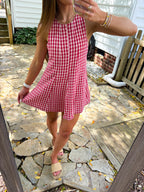 American Honey Romper — Red Gingham