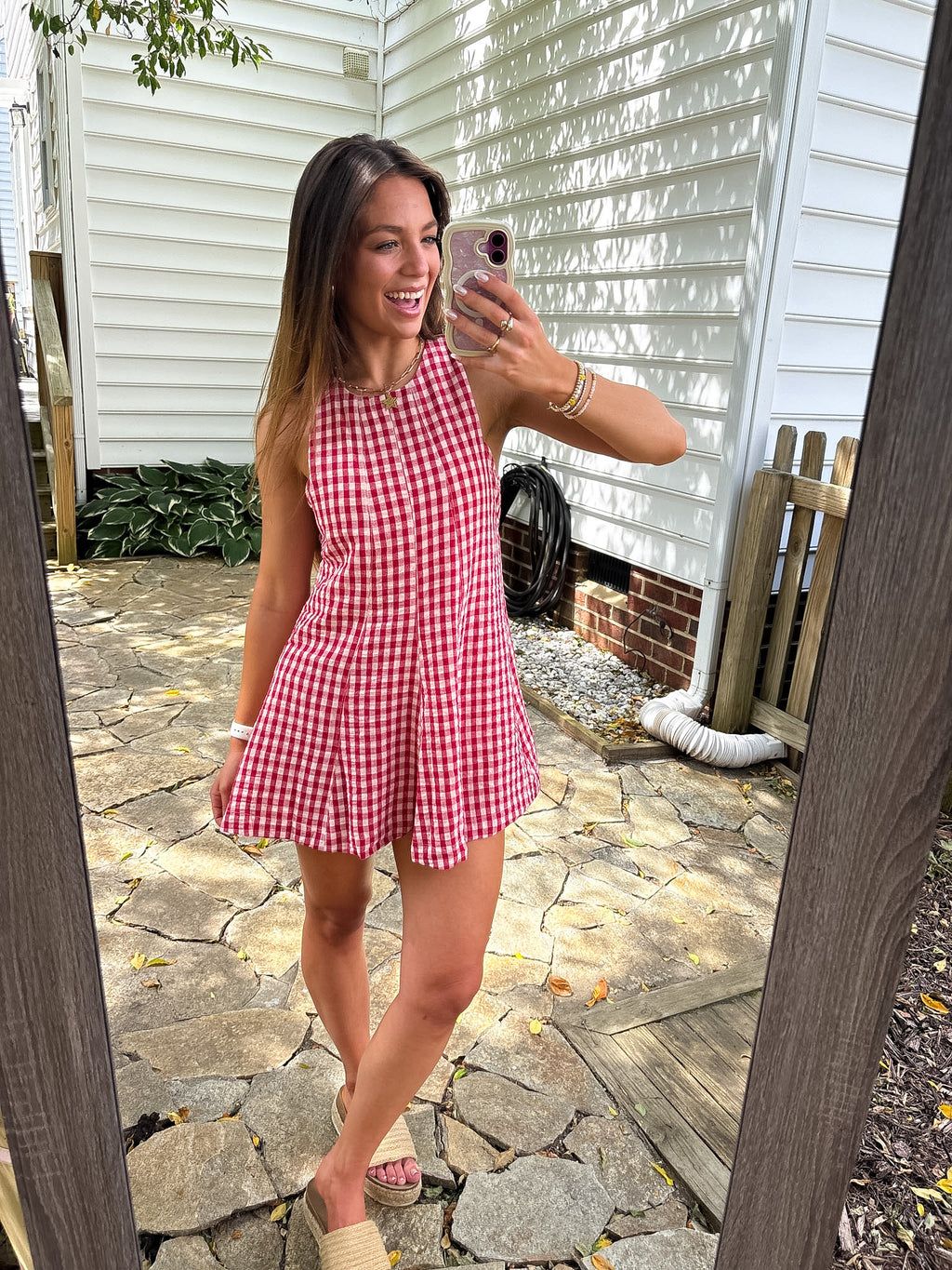 American Honey Romper — Red Gingham