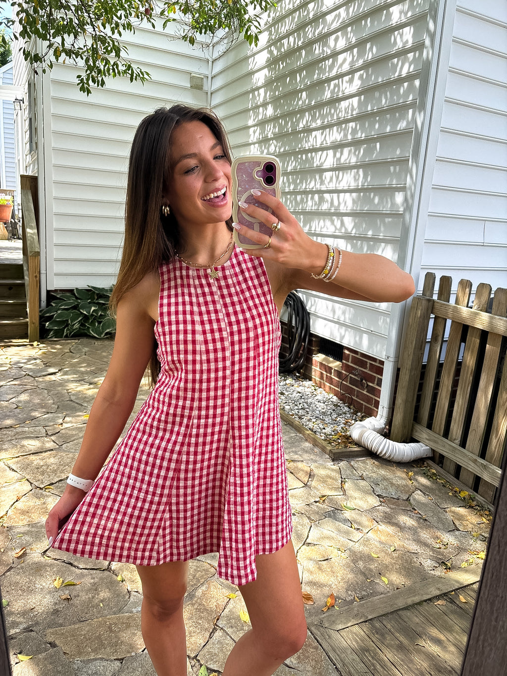 American Honey Romper — Red Gingham