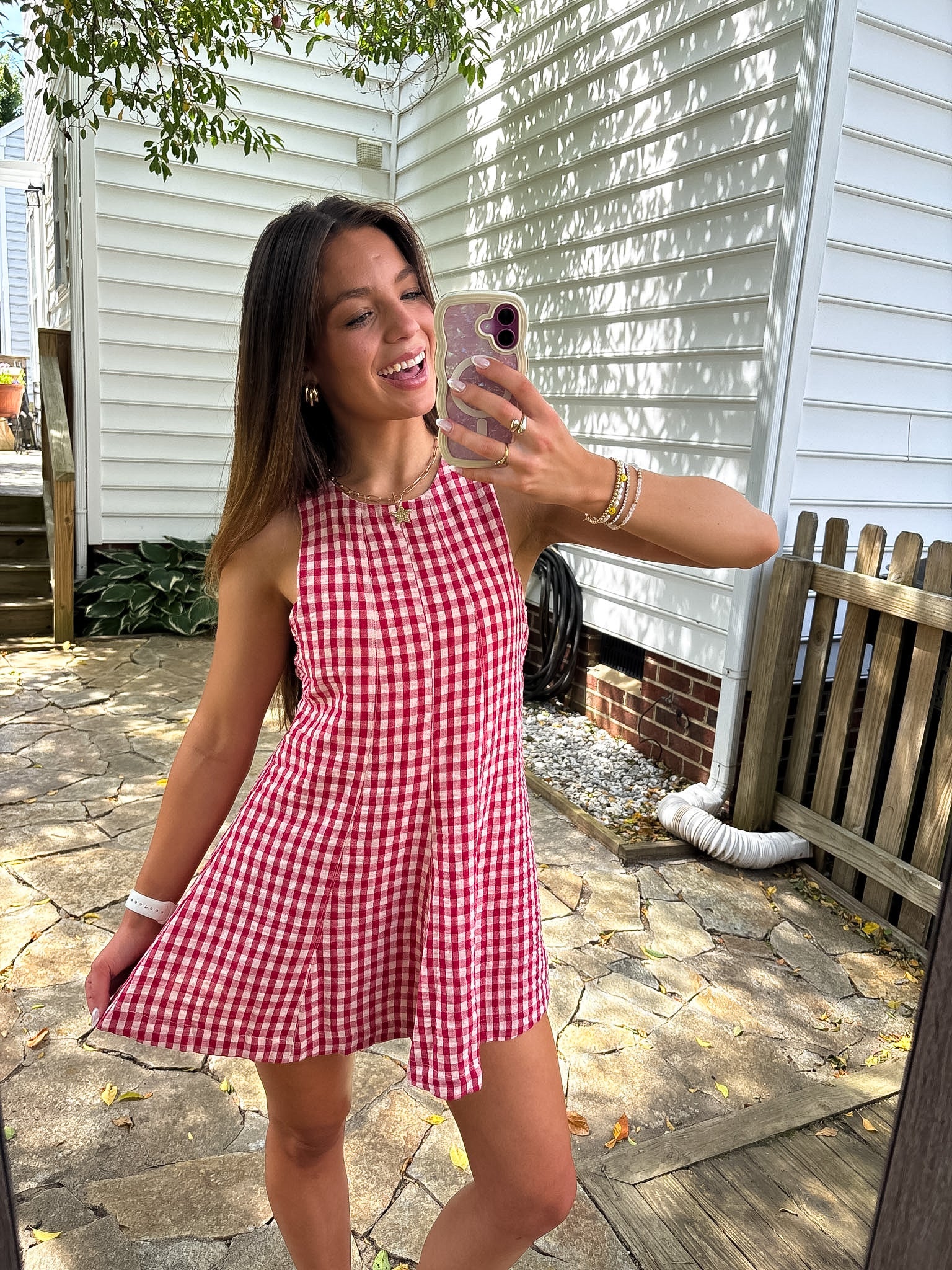American Honey Romper — Red Gingham
