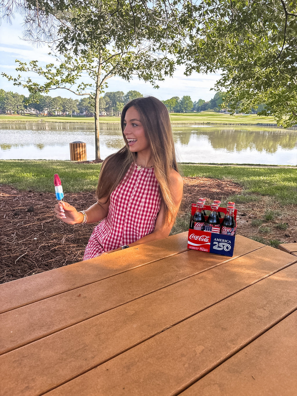 American Honey Romper — Red Gingham