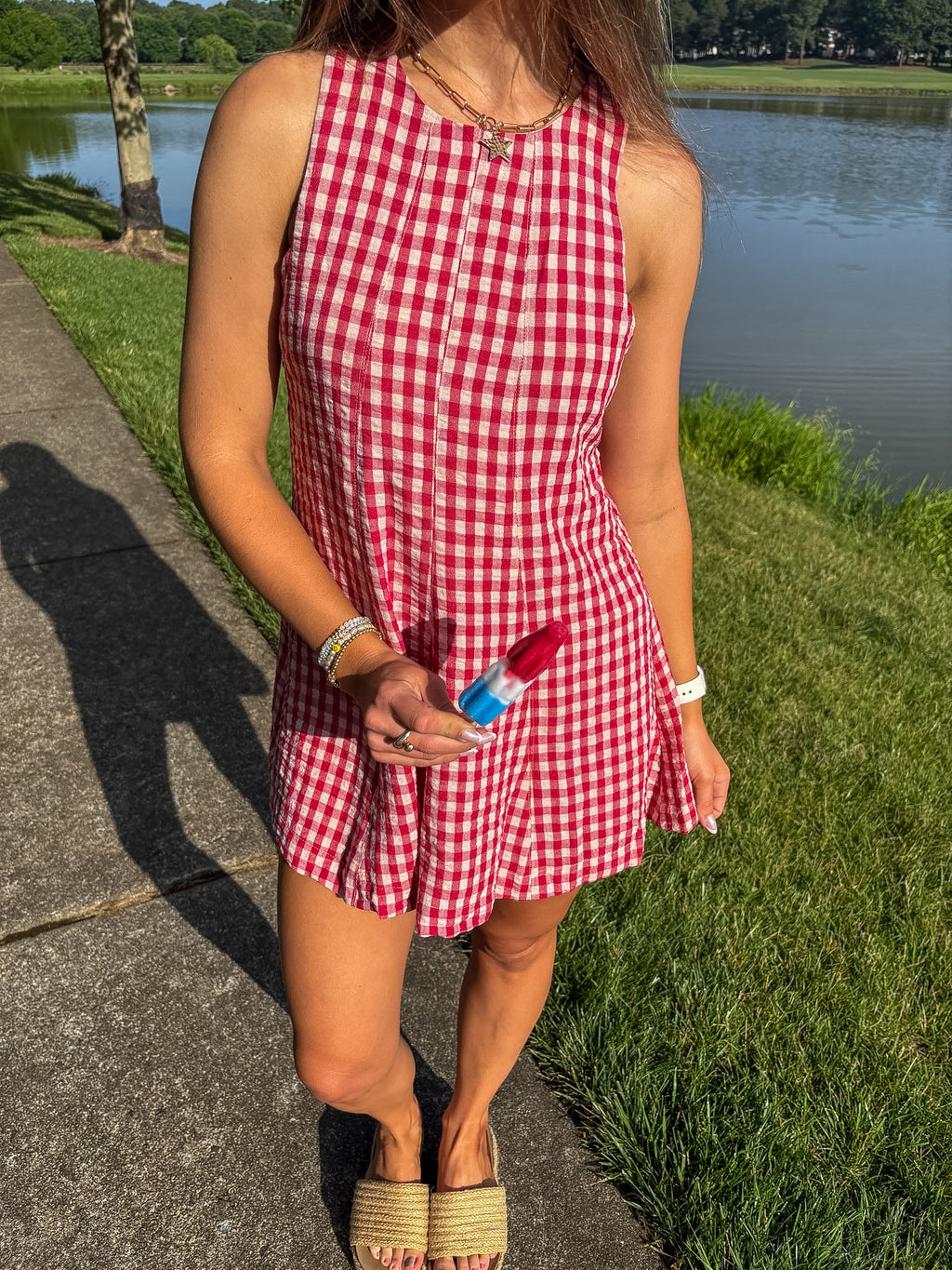 American Honey Romper — Red Gingham
