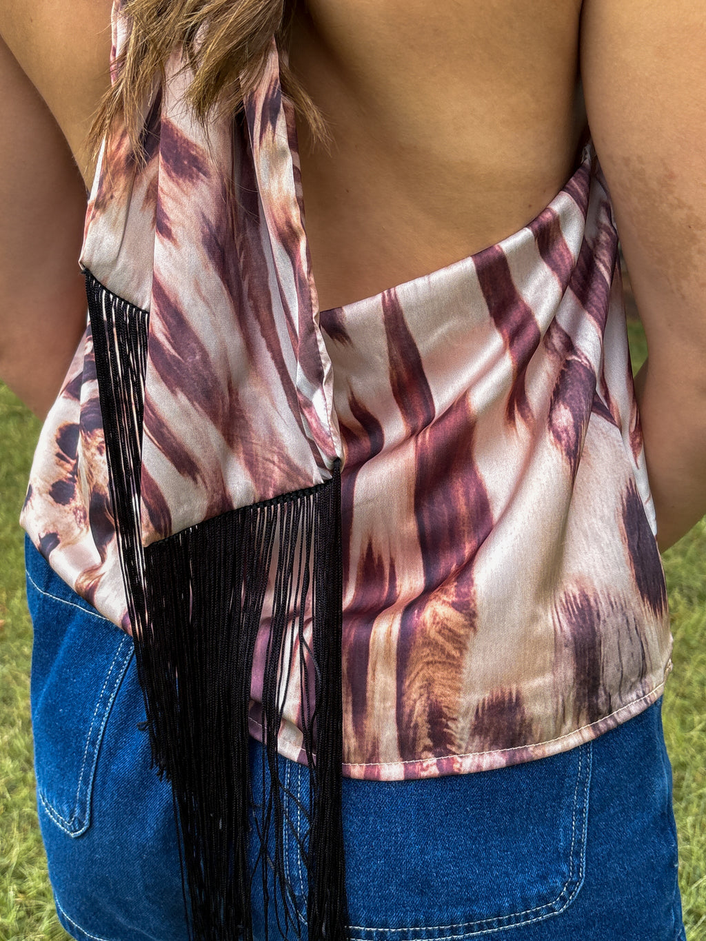 Wild at Heart Halter — Cream/Brown Animal Print