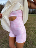 Sweet Escape Dress — Pink/White Gingham