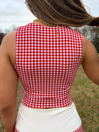 Strawberry Milk Tank — Red Gingham