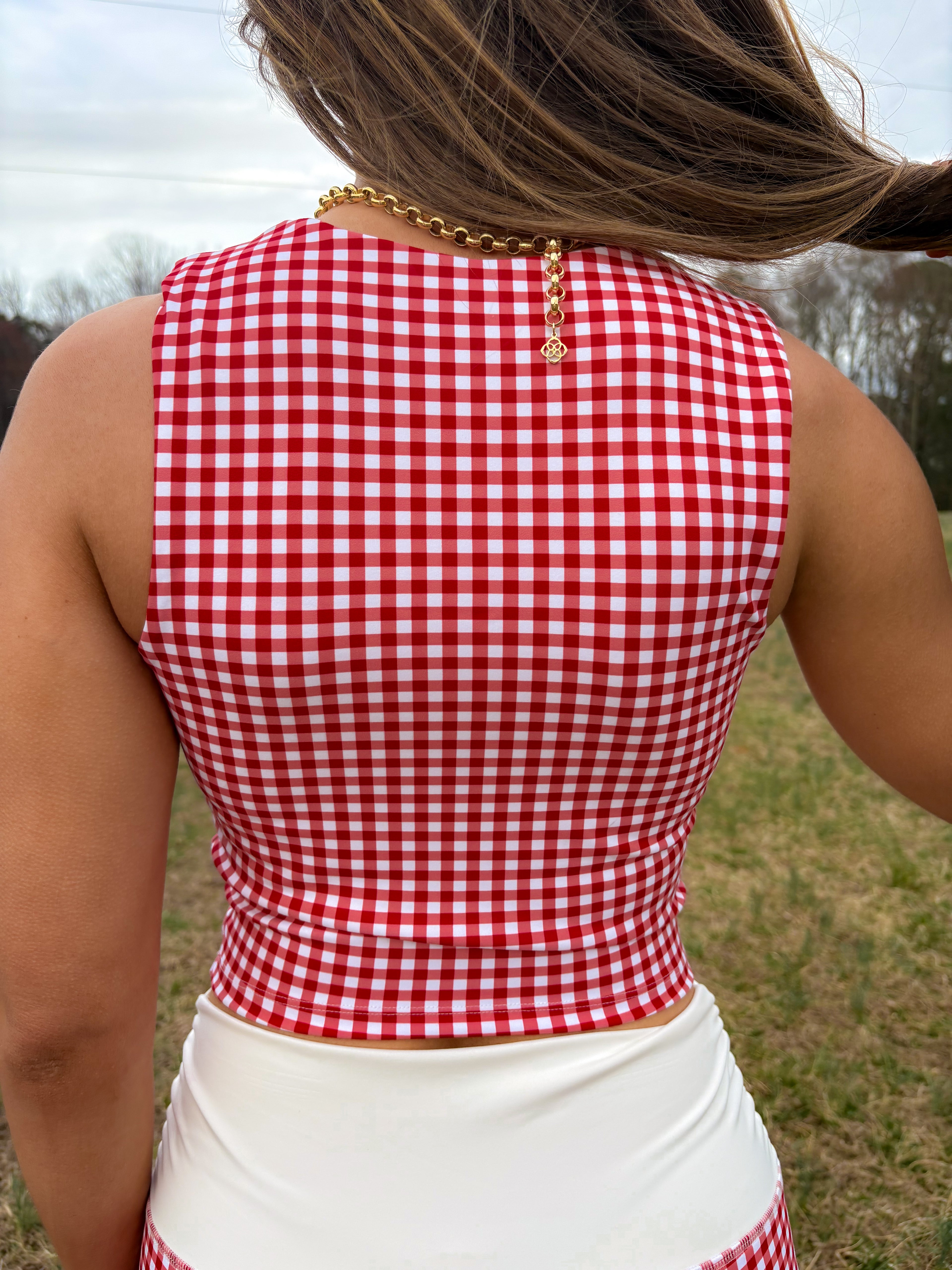 Strawberry Milk Tank — Red Gingham