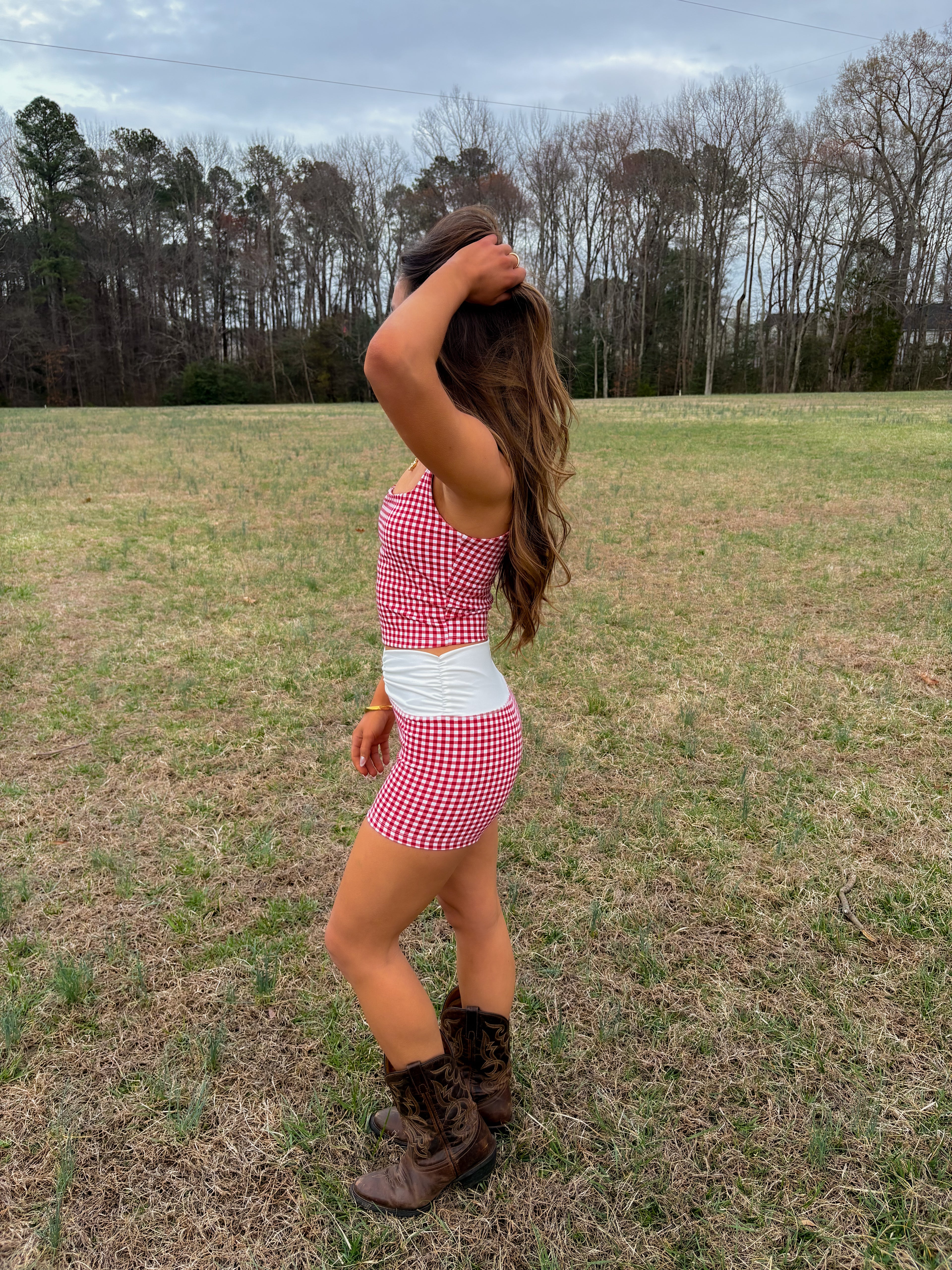 Strawberry Milk Tank — Red Gingham