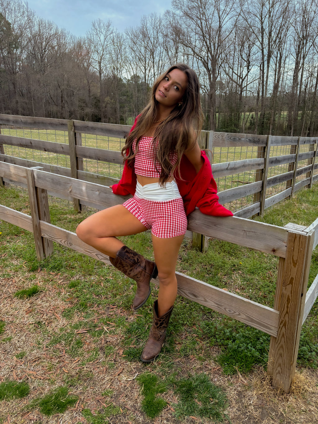 Strawberry Milk Tank — Red Gingham
