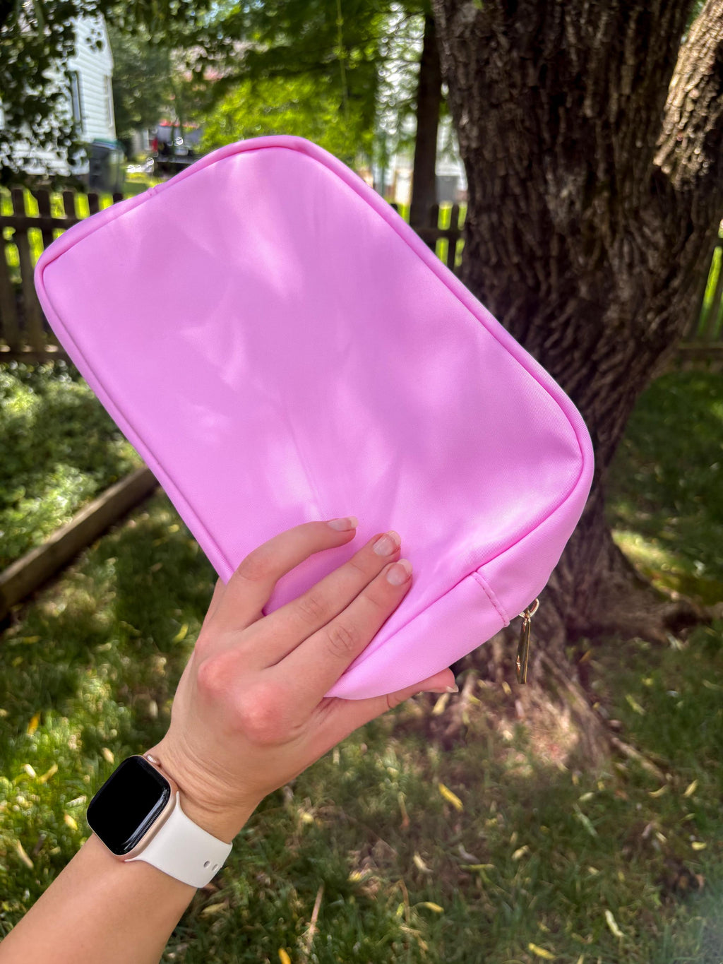Pink Cowgirl Boot Nylon Cosmetic Bag
