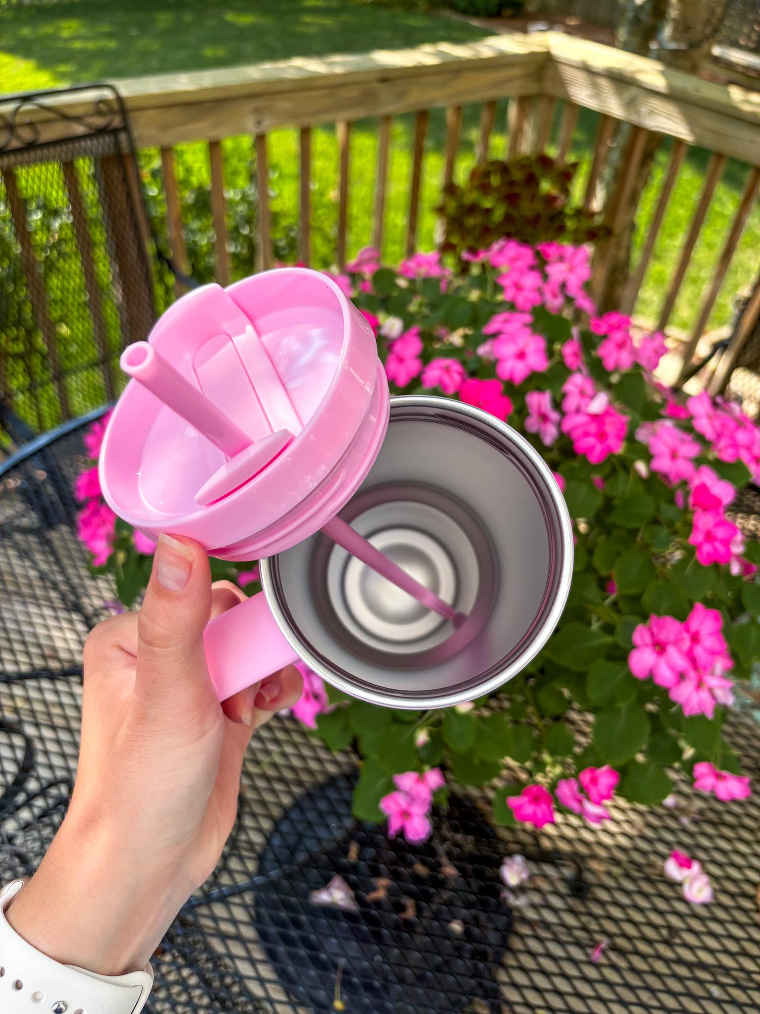 Pink Bows Insulated 40oz Tumbler with Straw
