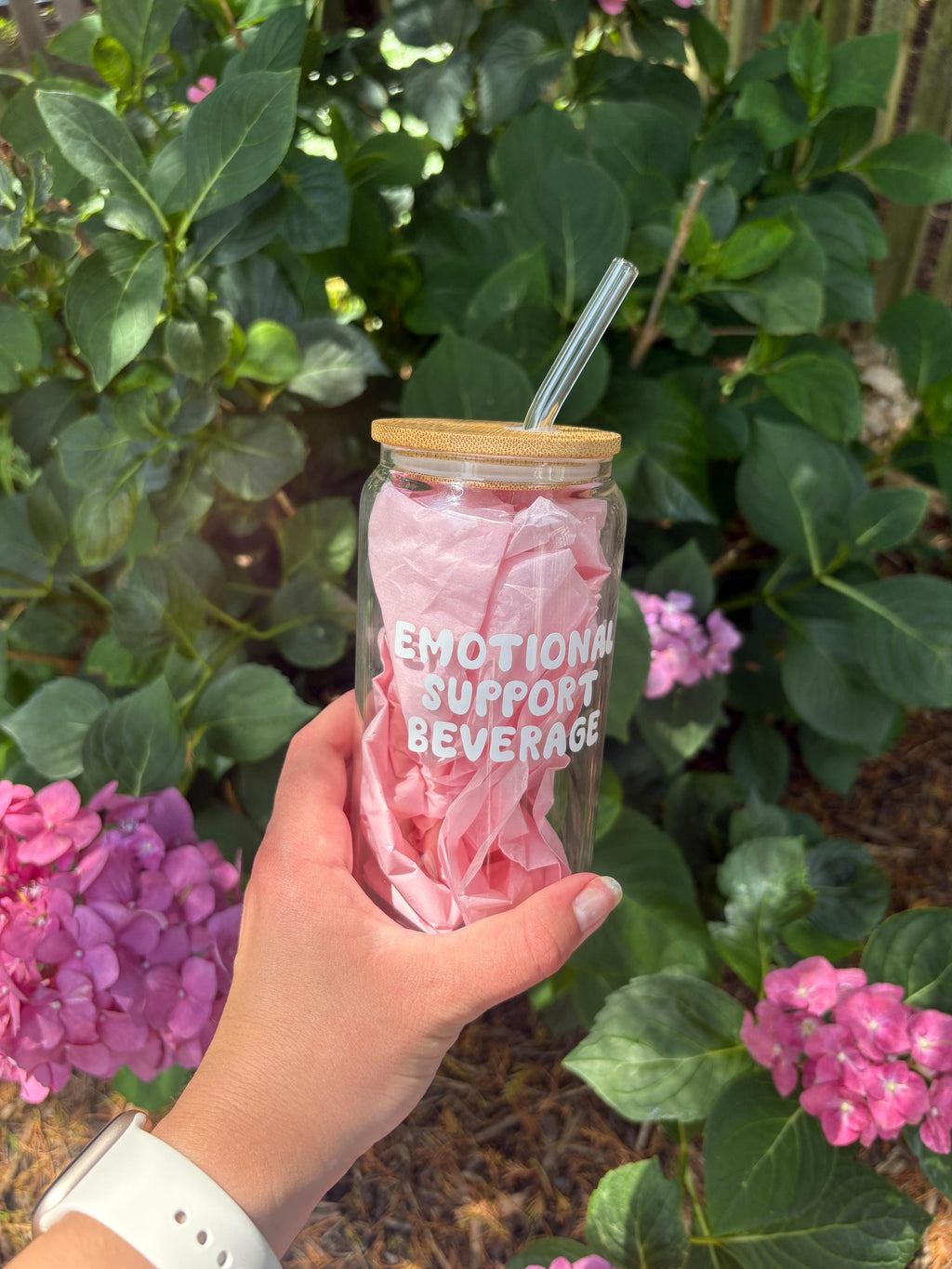 Emotional Support Beverage Glass Cup