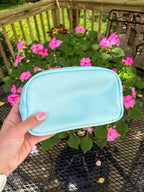 Seashell Blue Nylon Cosmetic Bag
