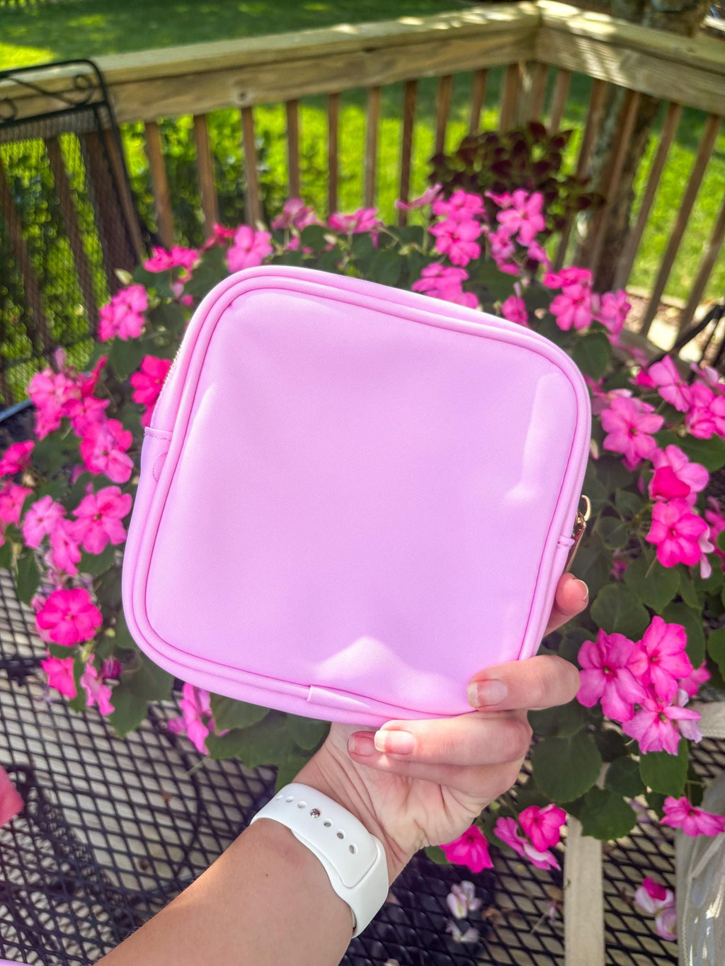 Pretty Little Things Pink Nylon Cosmetics Bag
