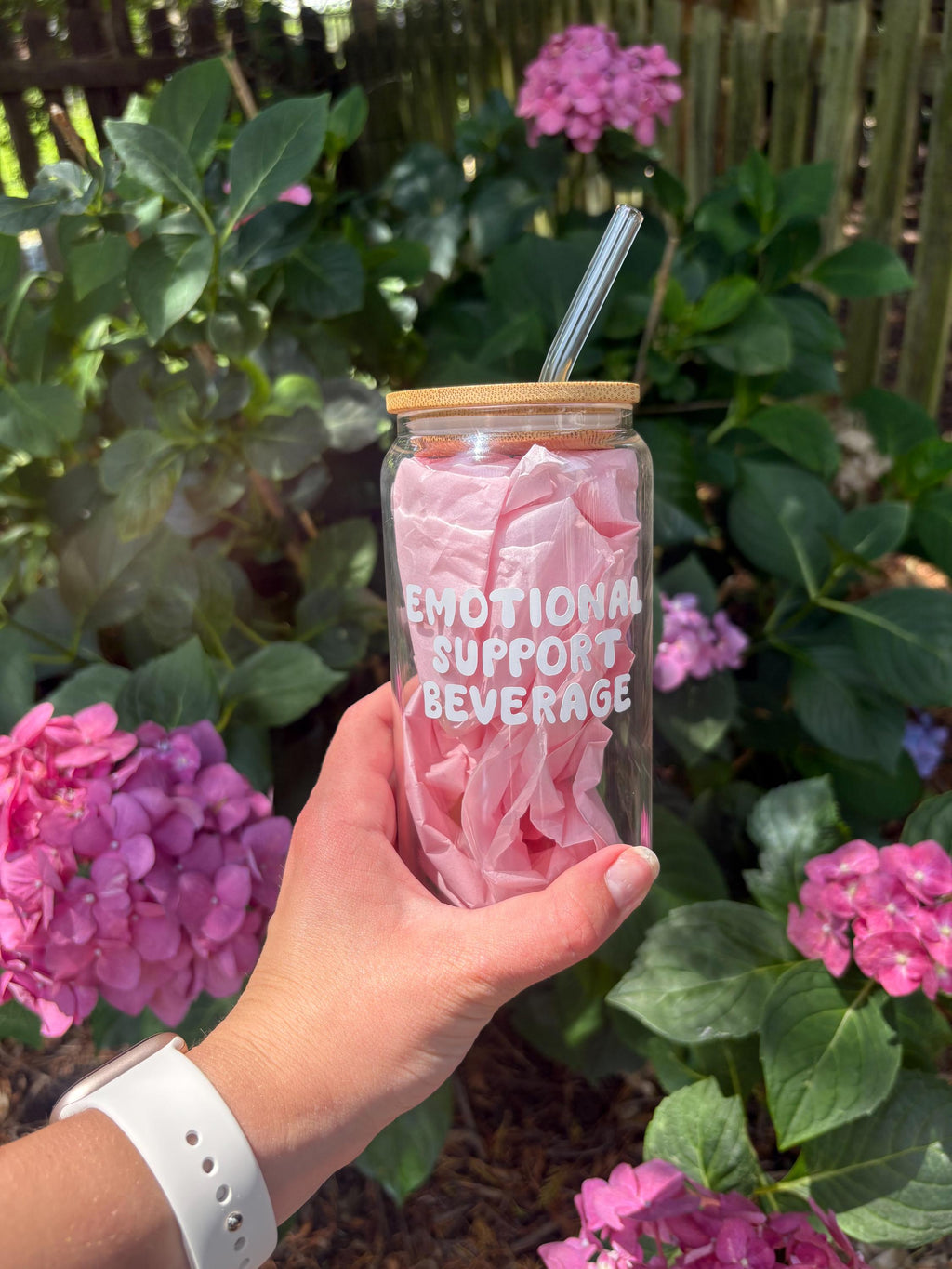 Emotional Support Beverage Glass Cup